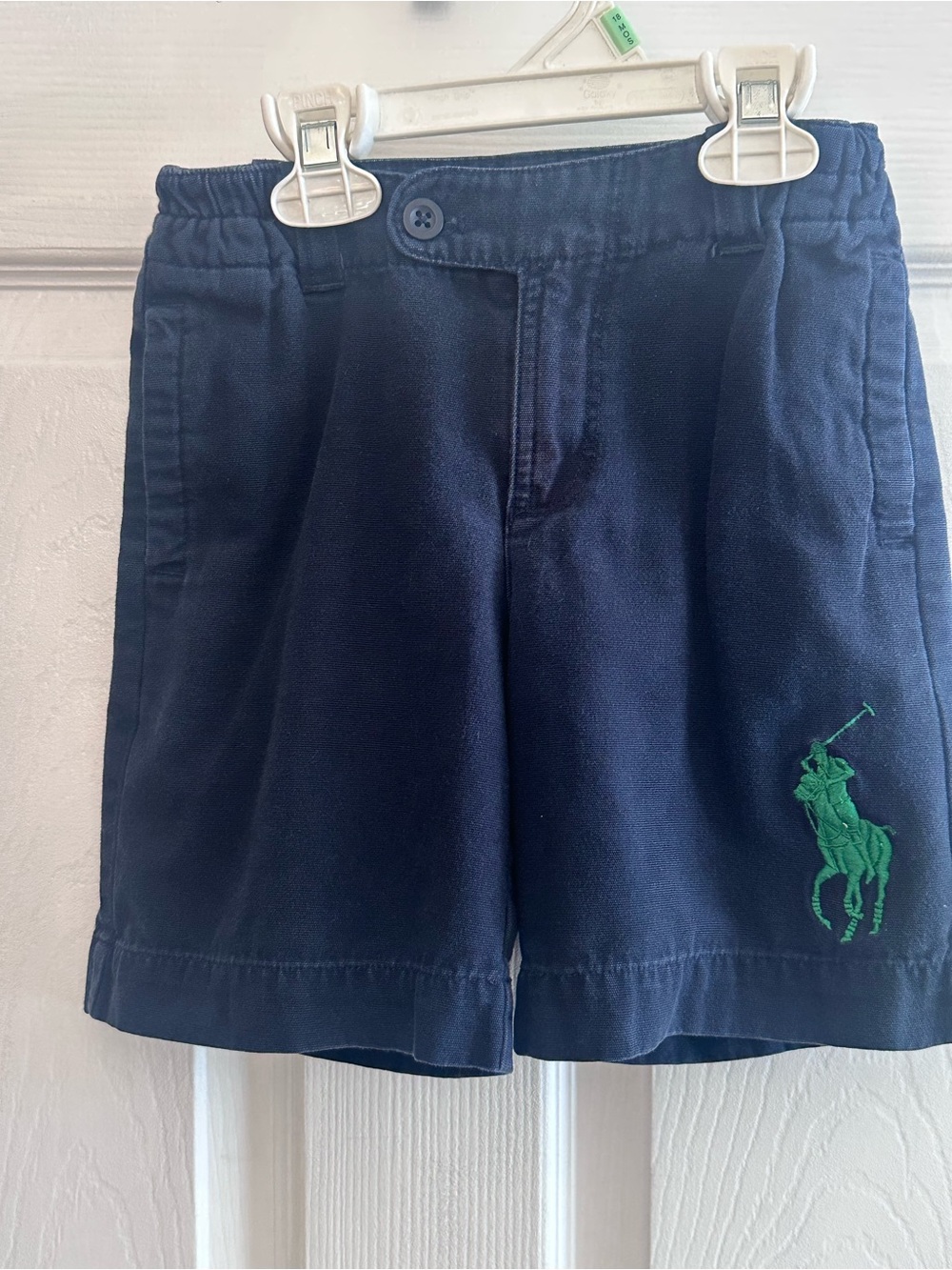 Polo by Ralph Lauren Navy Knit Shorts with Embroidered Logo